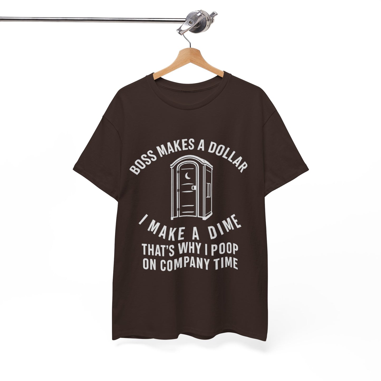 Funny Work Humor Tee - "Boss Makes a Dollar, I Make a Dime" Comedy Shirt, Gift for Co-Workers, Office Wear