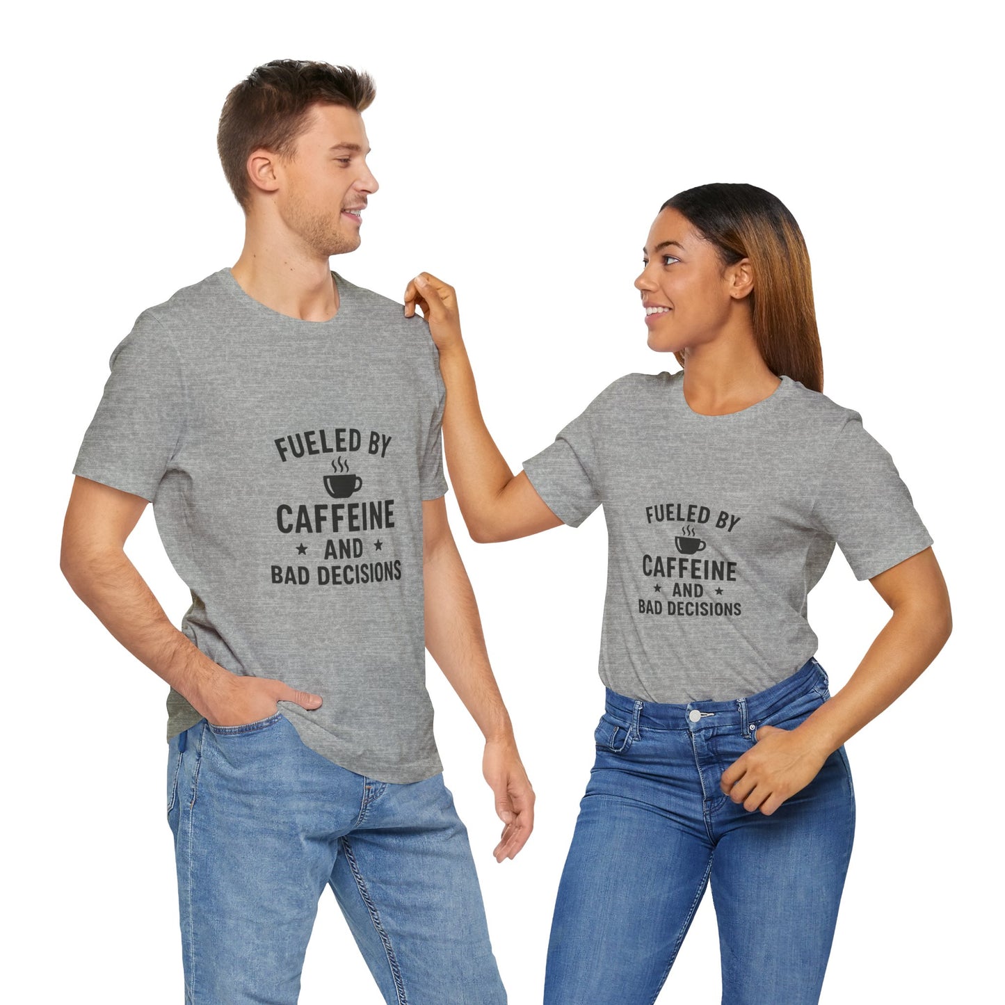Caffeine Motivational T-Shirt, Gift for Coffee Lovers, Fun Quote Tee, Casual Wear, Perfect for Birthdays