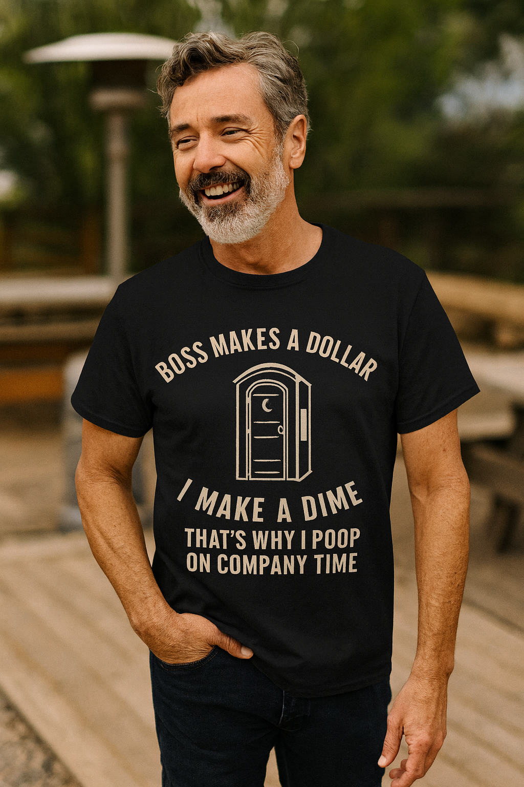 Funny Work Humor Tee - "Boss Makes a Dollar, I Make a Dime" Comedy Shirt, Gift for Co-Workers, Office Wear