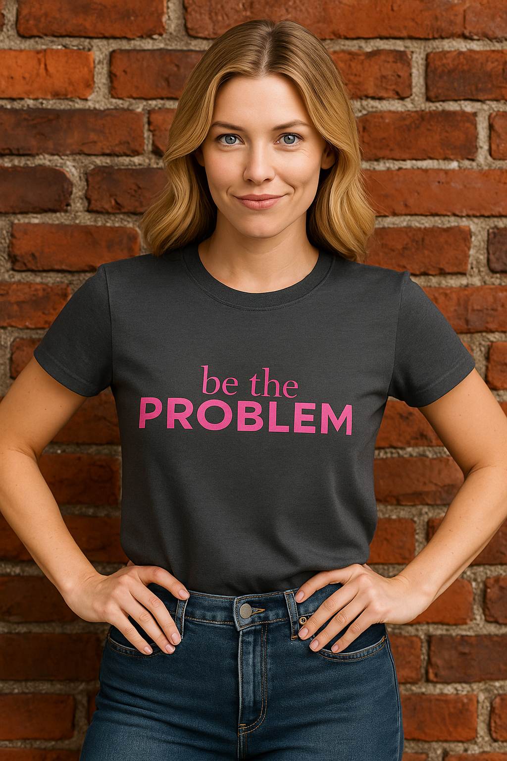 Be the Problem T‑Shirt — Bold Pink Statement Tee